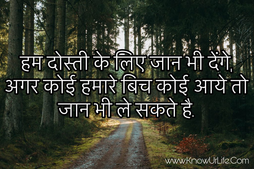 status in hindi friendship
